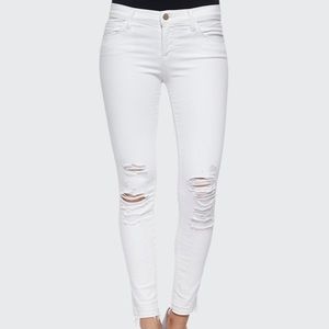 J brand Demented white cropped denim